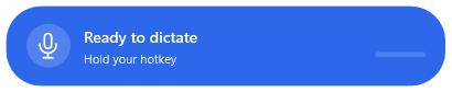 VibeScribe widget in its ready state